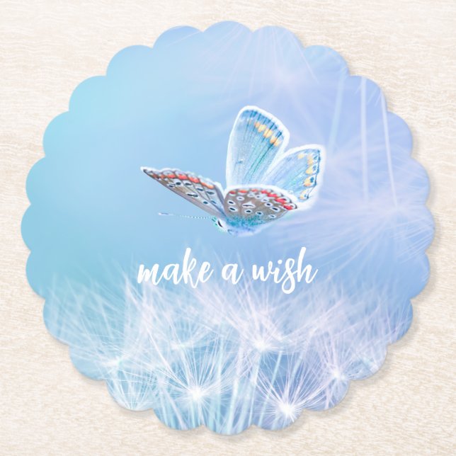 Skapa en Wish Dandelion- och Butterfly-design Underlägg Papper (Framsida)