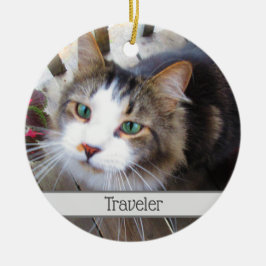 Skapa enkelt Anpassningsbarna Lägg till 2 foton sj Julgransprydnad Keramik