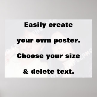 Skapa enkelt utskriften. Ta bort den stora texten! Poster