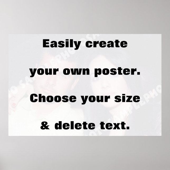 Skapa enkelt utskriften. Ta bort den stora texten! Poster (Framsidan)