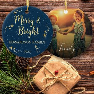 Skapa ett eget foto i familjen Merry & Bright Julgransprydnad Keramik