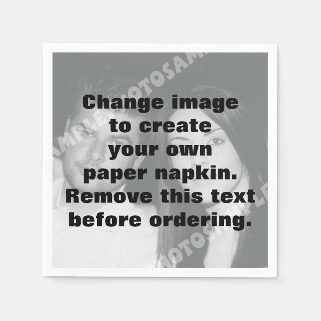 Skapa ett eget personlig-foto pappersservett (Framsidan)