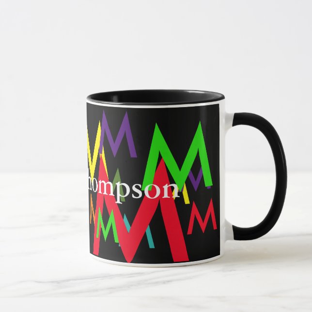 skapa ett färglöst mönster med namn brev mugg (Höger)
