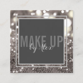 Skapa ett fet namnteckning-skript för artist glitt fyrkantigt visitkort