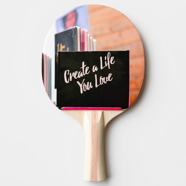 Skapa ett liv i Kärlek Pingisracket (Framsidan)