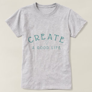 Skapa ett modernt grafiskt för bra liv i kricka t shirt