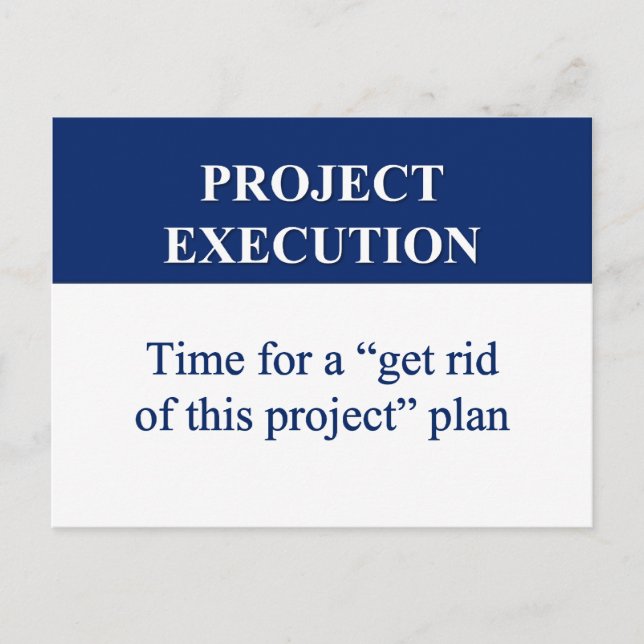 Skapa ett projekterautförande planera (2) vykort (Framsida)