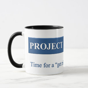 Skapa ett projekterautförande planera mugg