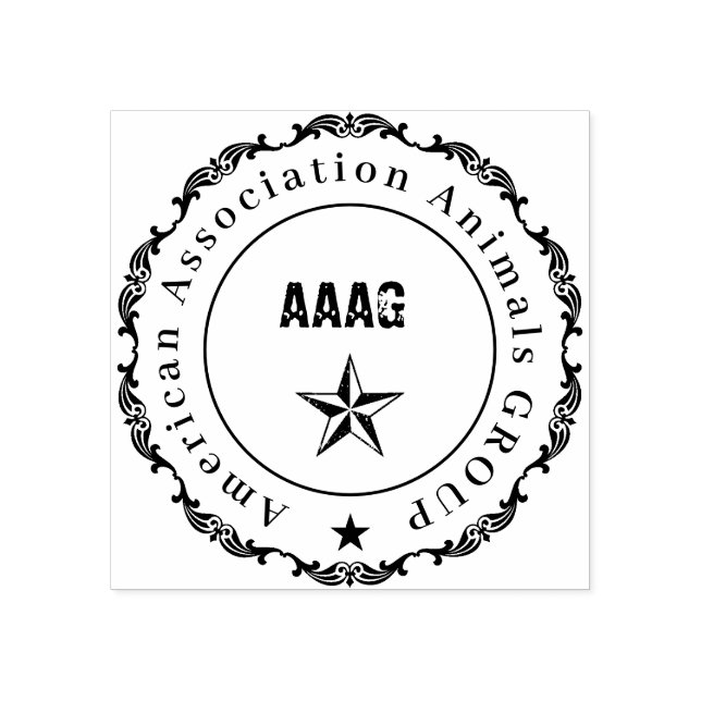 Skapa ett runt Frimärke med stjärndesign Stämpel (Tryck)