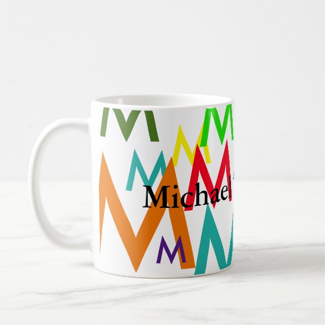 skapa färglöst mönster i det ursprungliga brev kaffemugg (Vänster)
