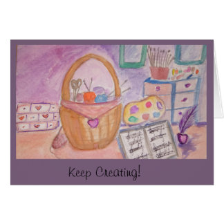 Skapa för behålla! hälsningskort