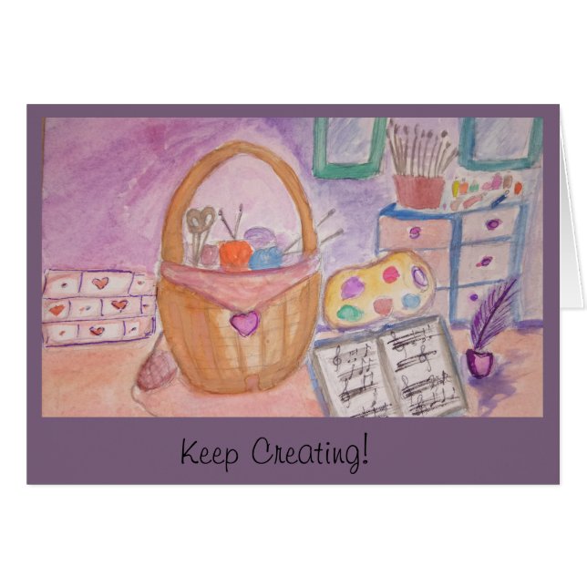 Skapa för behålla! hälsningskort (Framsidan Horizontal)