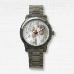 Skapa foto för egen Anpassningsbar Armbandsur<br><div class="desc">Dekorativ elegant anpassningsbara moderna minimalistklocksmodeller med anpassningsbarnas foto, bild eller logotyp. Lägg till ditt favoritfoto, din favoritdesign eller dina favoritbilder om du vill skapa något unikt verkligen. Om du vill redigera den här designmallen klickar du på knappen Ändra och överför din egen bild som visas ovan. Behandla dig själv eller...</div>