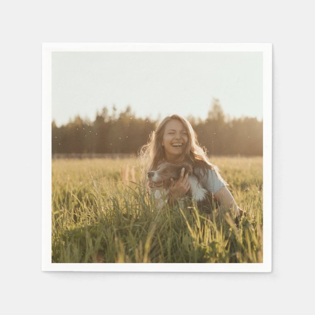 Skapa foto för egen Personlig Pappersservett (Framsidan)