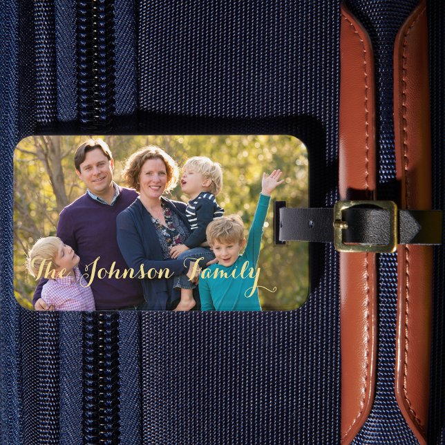 Skapa fotoresggaggar för din egen Anpassningsbar-f Bagagebricka (Create Your Own Custom Family Photo Luggage Tags)