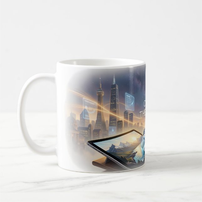 Skapa framtidens AI-konstnärsplakat Kaffemugg (Vänster)