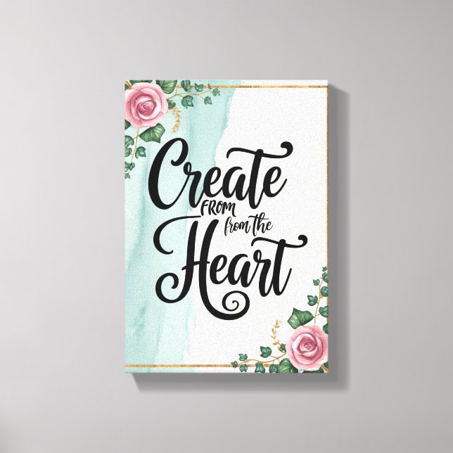 Skapa från hjärtalternativ 3 canvastryck (Framsida)