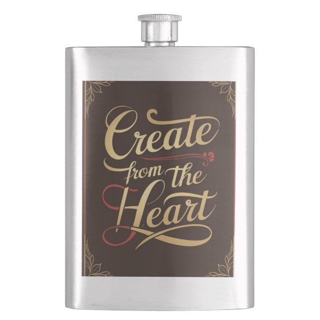 Skapa från hjärtat fickplunta (Framsidan)