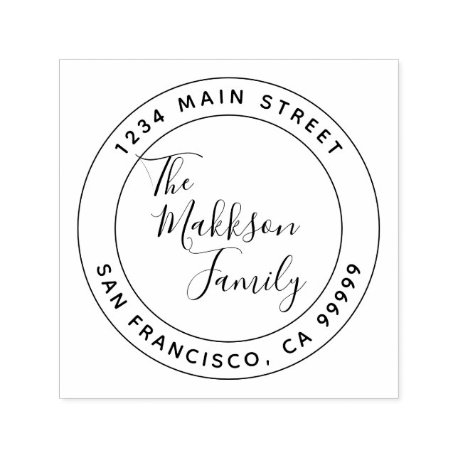 Skapa Frimärke för egen Returadress Självfärgande Stämpel (Design)