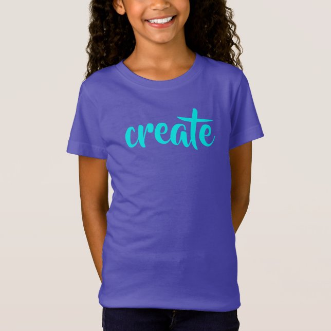 "Skapa" Girls' T-Shirt (Framsida)