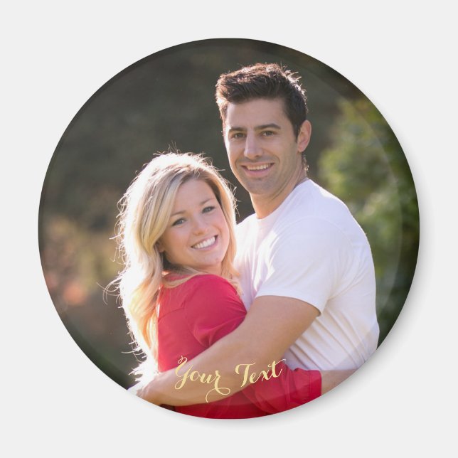 Skapa Gör Anpassningsbar till runda foto-filtret Magnet (Framsidan)