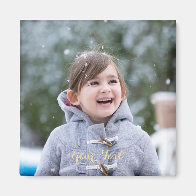 Skapa Gör Anpassningsbarnas kvadratisk fotofärgrör Magnet (Framsidan)