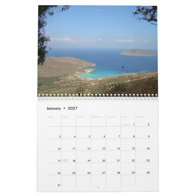 SKAPA, GREKLAND-väggkalender Kalender (Jan 2027)
