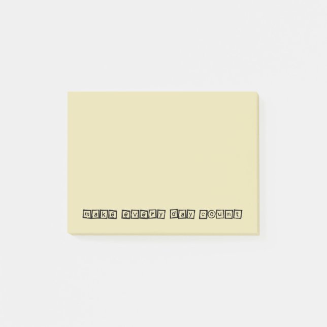 Skapa inspirationstypografi för antal vardagliga d post-it block (Framsida)