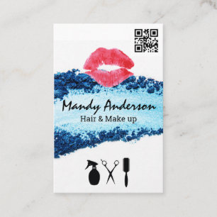 Skapa Kiss Stain Hair Verktyg QR-kod Visitkort