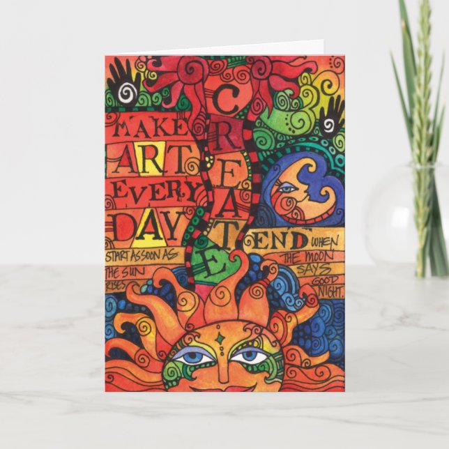 Skapa konst varje dag kort (Framsida)