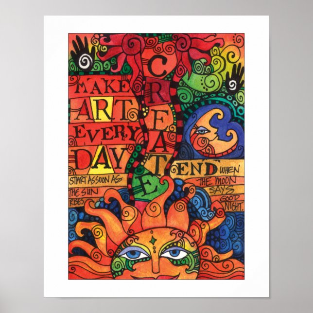 Skapa konst varje dag poster (Framsidan)