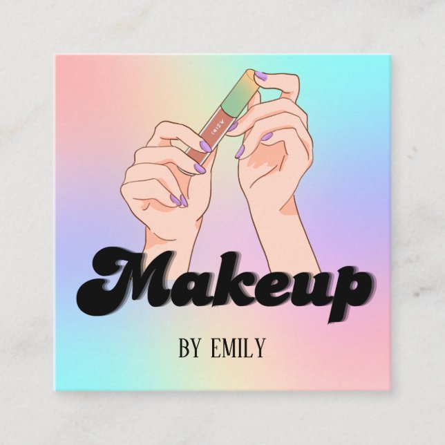 Skapa konstnär fyrkantigt visitkort (Framsida)