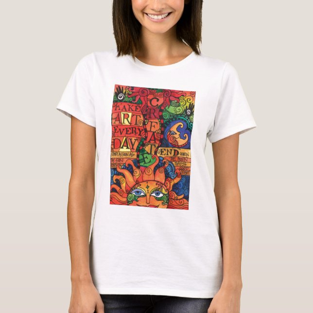 Skapa konsttshirten för konstnärer tee shirt (Framsida)