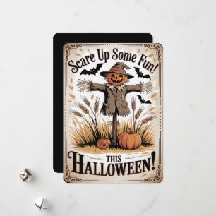 "Skapa lite kul denna Halloween!" Fågelskrämma Julkort