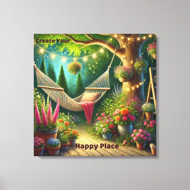 Skapa Lycklig Ställe - Tranquil Nature Canvastryck (Framsida)