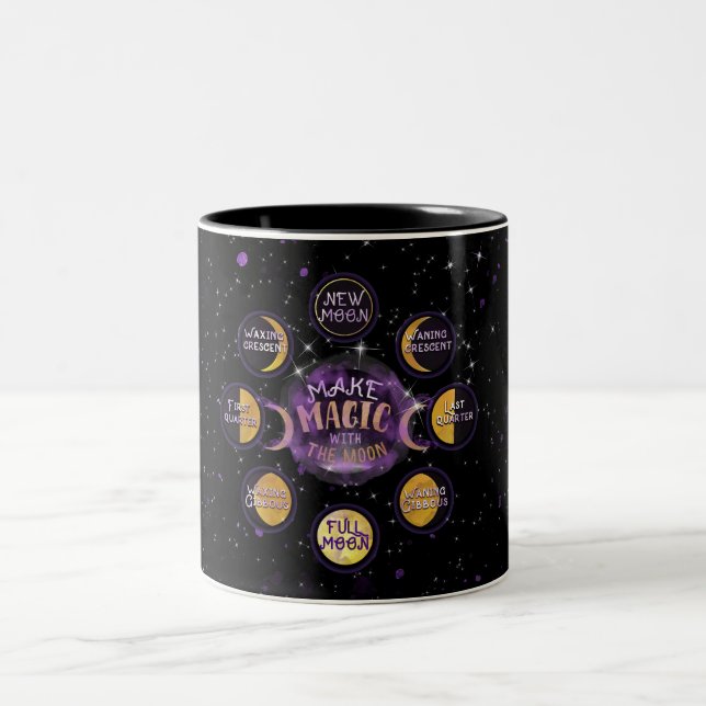 Skapa Magi Med Månens Lunar Cyklers Faser Två-Tonad Mugg (Center)