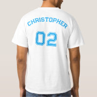 Skapa Manar Player Namn Jersey Number Värdebomull