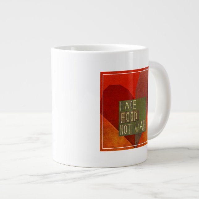 Skapa mat inte Krig Jumbo Mugg (Framsida höger)