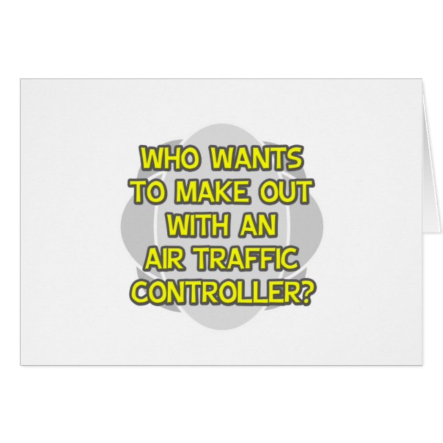 Skapa med en trafikstyrenhet i Luft Hälsningskort (Framsidan Horizontal)