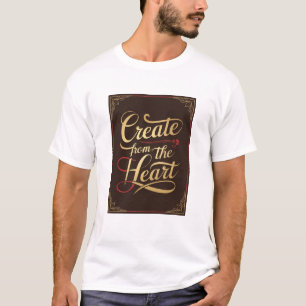 Skapa med hjärtat t shirt