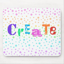 Skapa med Rainbow Polka dots Mouse Pad Musmatta