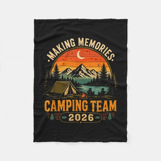 Skapa minnen camping team 2026 matchande fleecefilt (Framsidan)