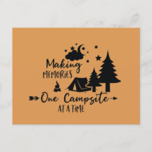 Skapa Minnen En Campingsplats i Taget Postkort