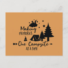 Skapa Minnen En Campingsplats i Taget Postkort Vykort