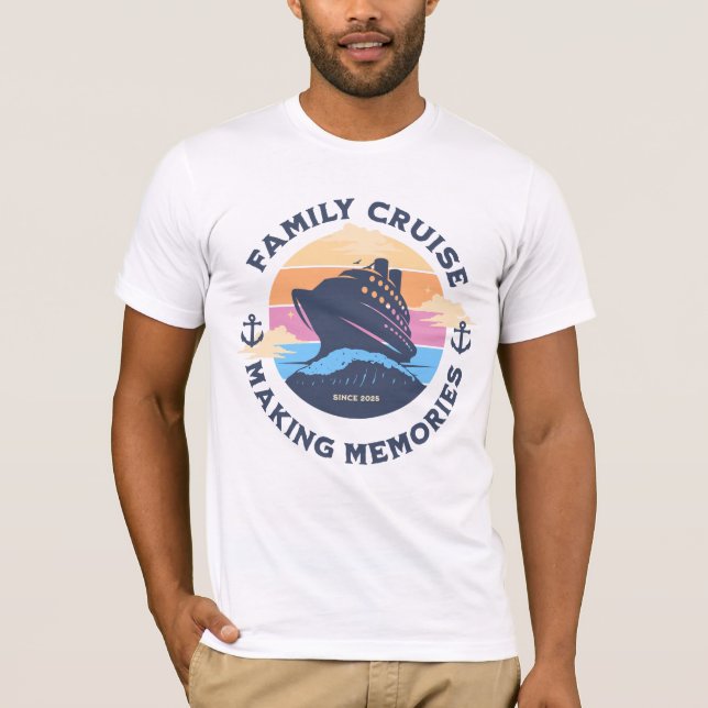 Skapa Minnen Nautisk Semester för Familjer  T Shirt (Framsida)