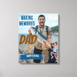 Skapa Minnen Pappa Personlig Fotofamilj Presenter Canvastryck