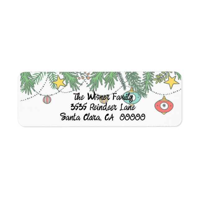 Skapa minnen runt Träd Returadress Etikett (Framsidan)