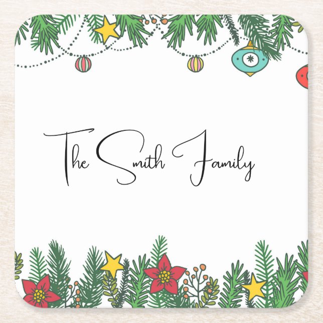 Skapa minnen runt Träd Underlägg Papper Kvadrat (Framsidan)