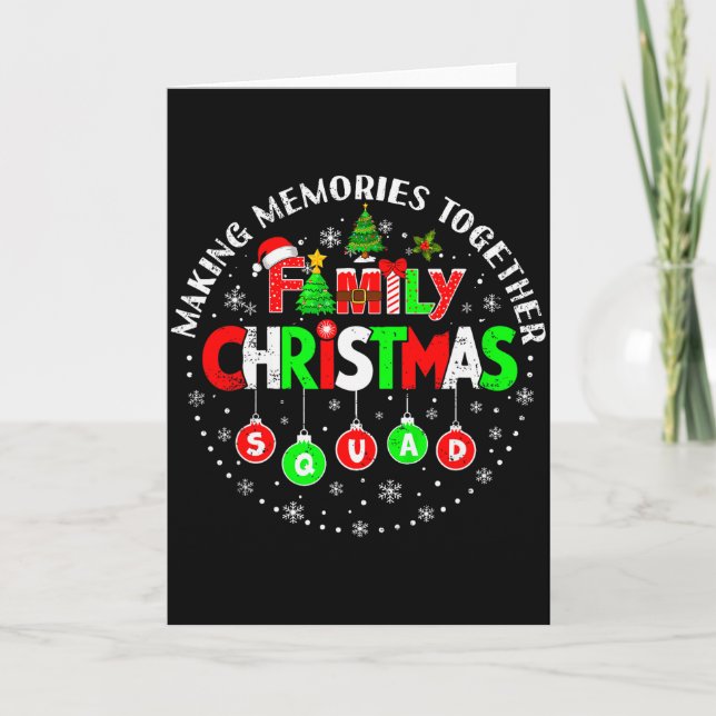 Skapa Minnen Tillsammans Matchande Sällskap Tomte  Kort (Framsida)