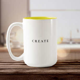 Skapa modern minimal enkel typografi Två-Tonad mugg